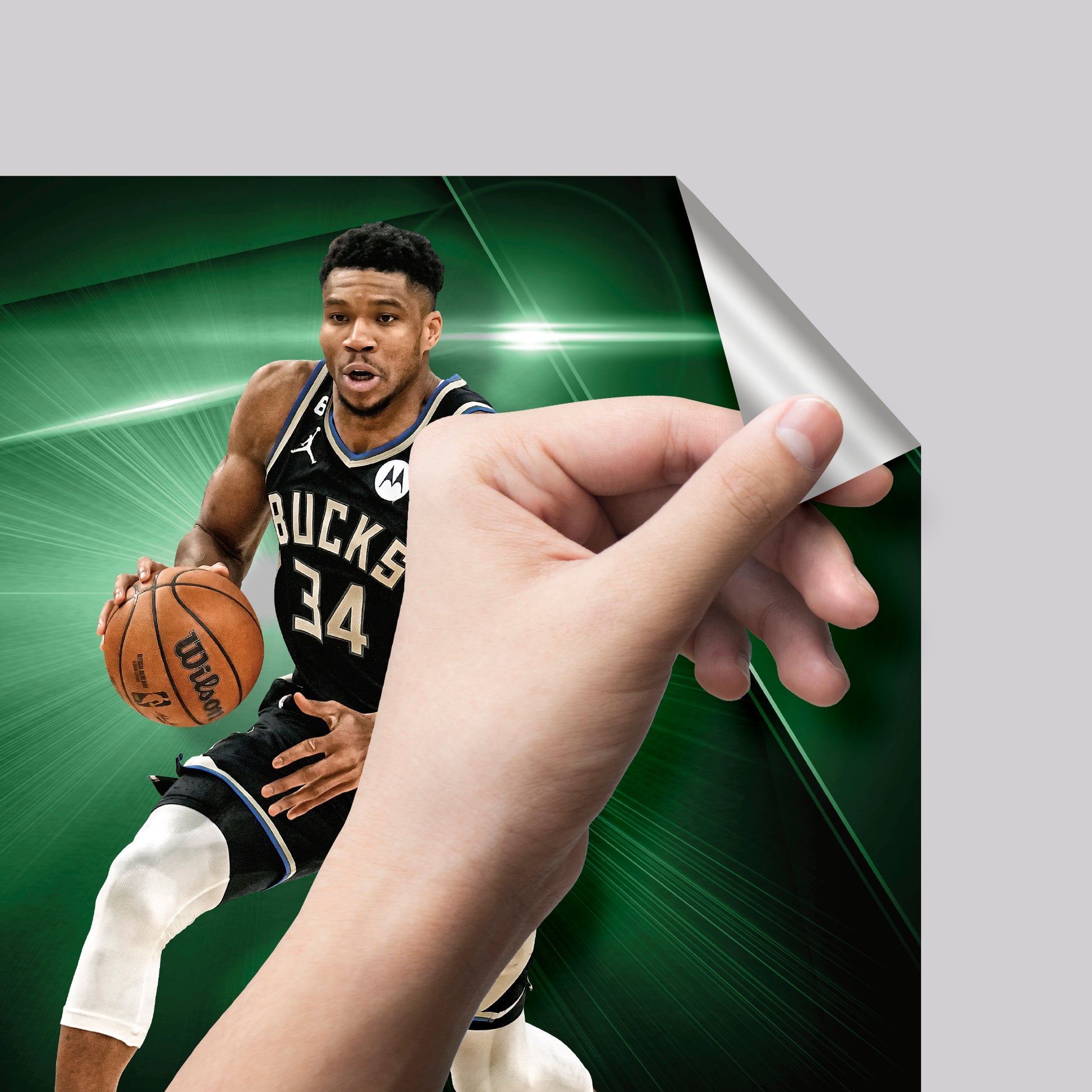 Milwaukee Bucks: Giannis Antetokounmpo 2021 Black Jersey - Officially  Licensed NBA Removable Wall Adhesive Decal