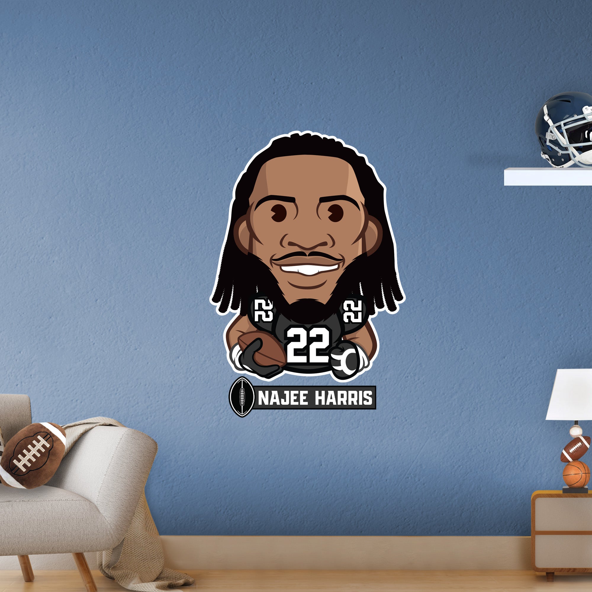 Najee Harris Pittsburgh Steelers Fathead Alumigraphic Outdoor Die-Cut Decal