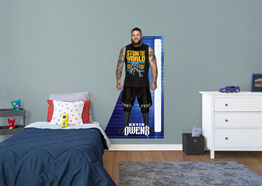 Kevin Owens - Growth Chart - Official WWE - Reusable Vinyl Wall Decal