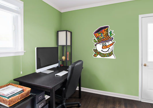Dream Big Art:  Snowman Icon        - Officially Licensed Juan de Lascurain Removable     Adhesive Decal