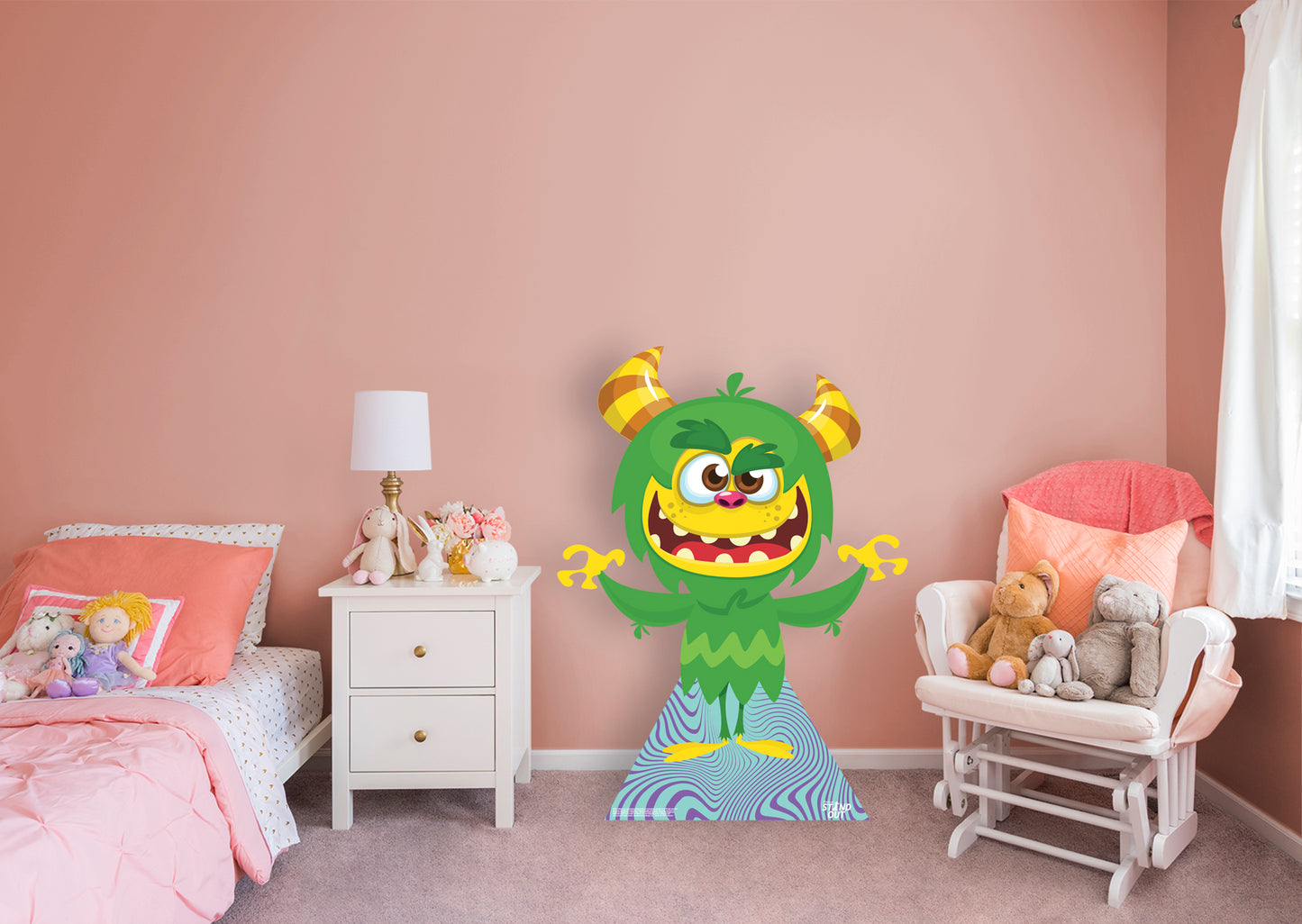 Monster:  Green Scary Monster   Foam Core Cutout  -      Stand Out
