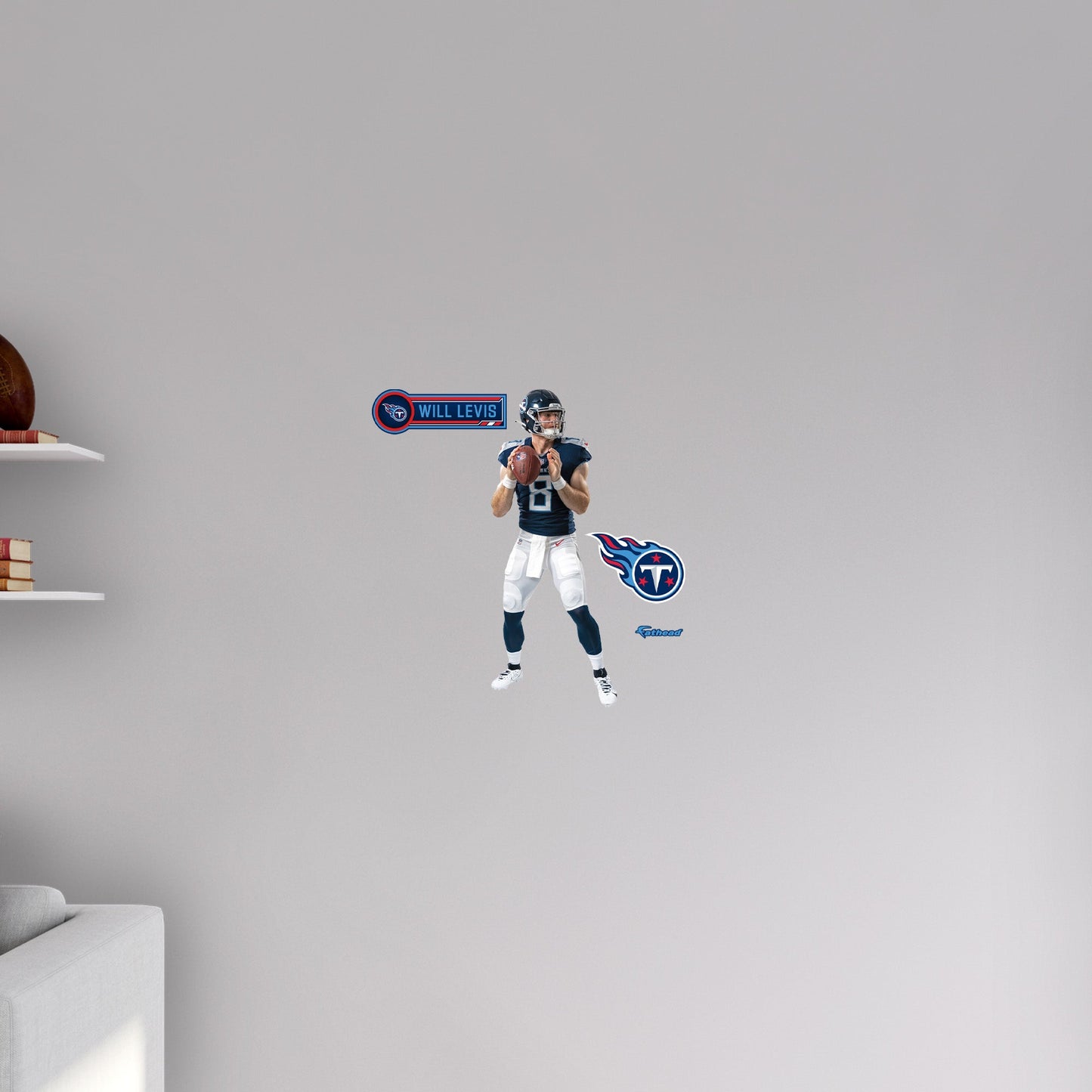 Tennessee Titans: Will Levis  Preseason        - Officially Licensed NFL Removable     Adhesive Decal