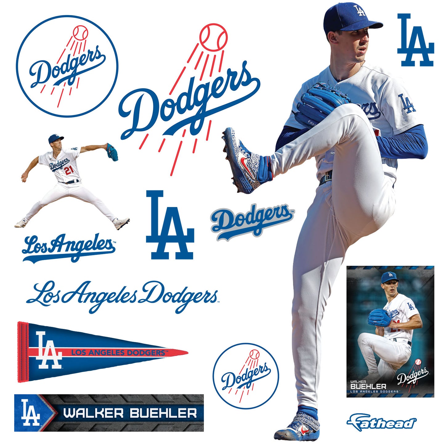 Los Angeles Dodgers: Walker Buehler 2022 - Officially Licensed MLB Rem –  Fathead