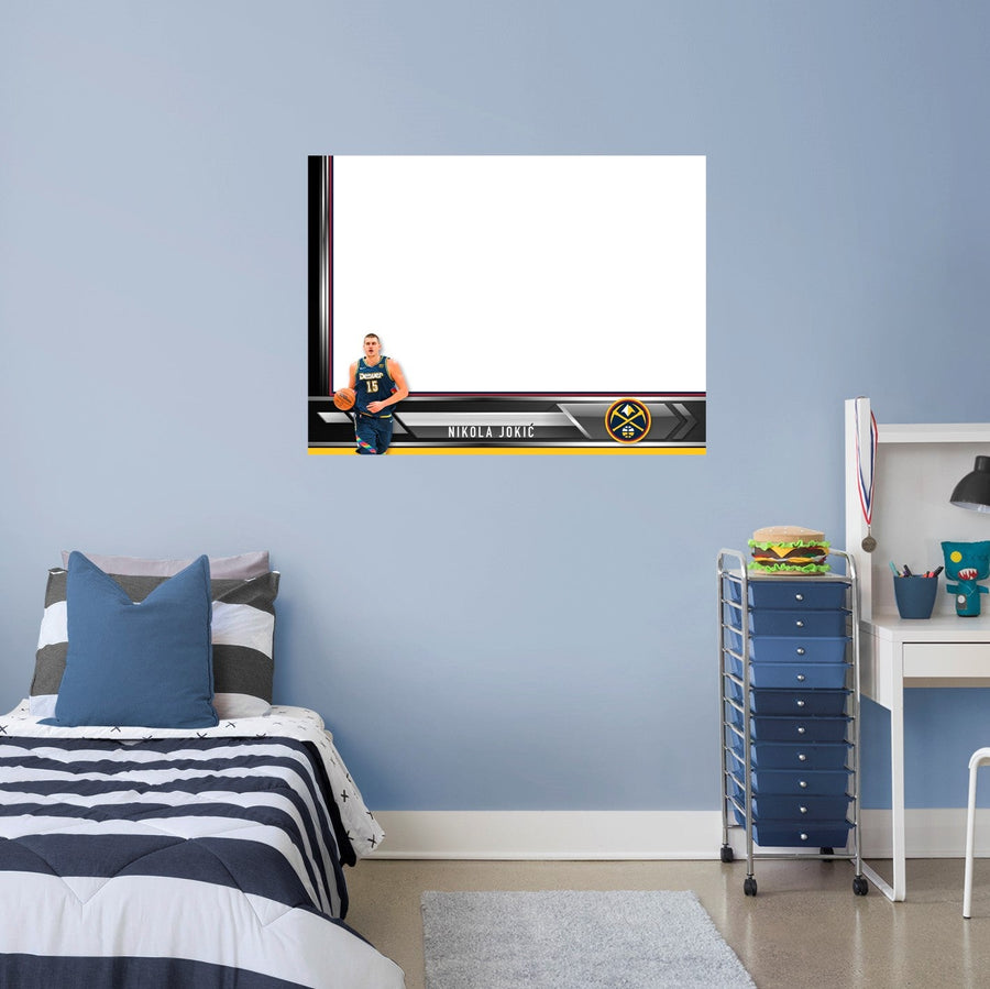 Denver Nuggets - Nikola Jokić - Dry Erase Whiteboard - Official NBA - Reusable Vinyl Wall Decal