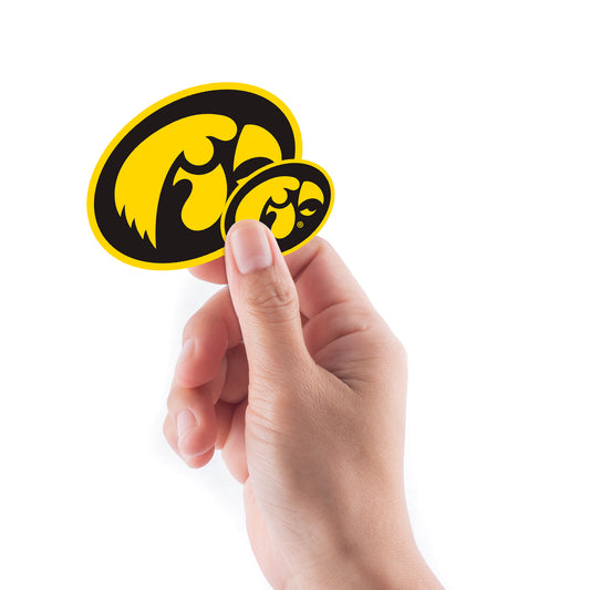 Sheet of 5 -Iowa Hawkeyes: Iowa Hawkeyes  Logo Minis        - Officially Licensed NCAA Removable    Adhesive Decal