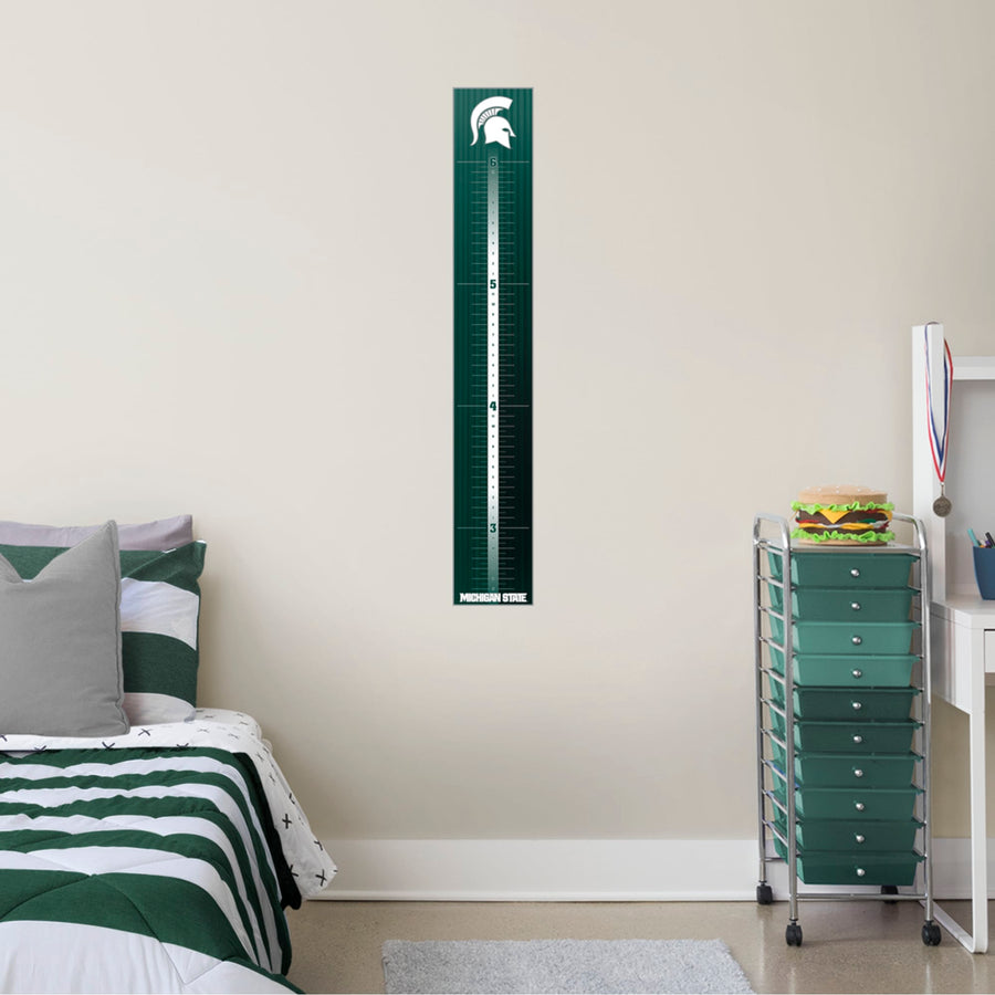 Michigan State Spartans Logo - Growth Chart - Official NCAA - Michigan State Spartans - Reusable Vinyl Wall Decal