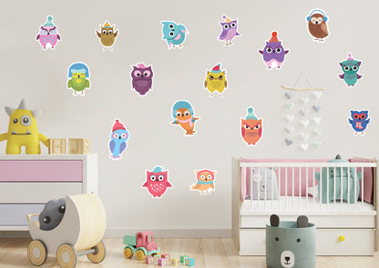 Nursery: Owl Winter Collection        -   Removable Wall   Adhesive Decal