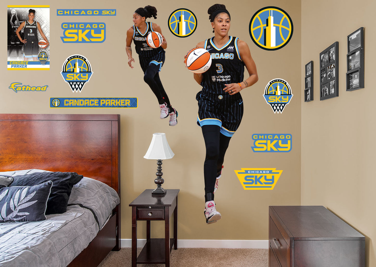 Chicago Sky: Candace Parker 2021        - Officially Licensed WNBA Removable Wall   Adhesive Decal