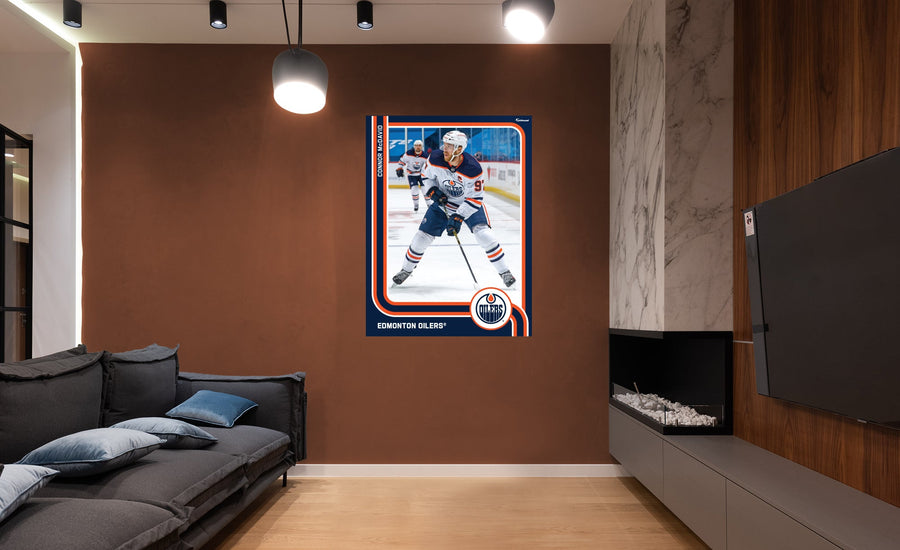 Connor McDavid - Peel & Stick Poster - Official NHL - Edmonton Oilers - Reusable Vinyl Wall Decal