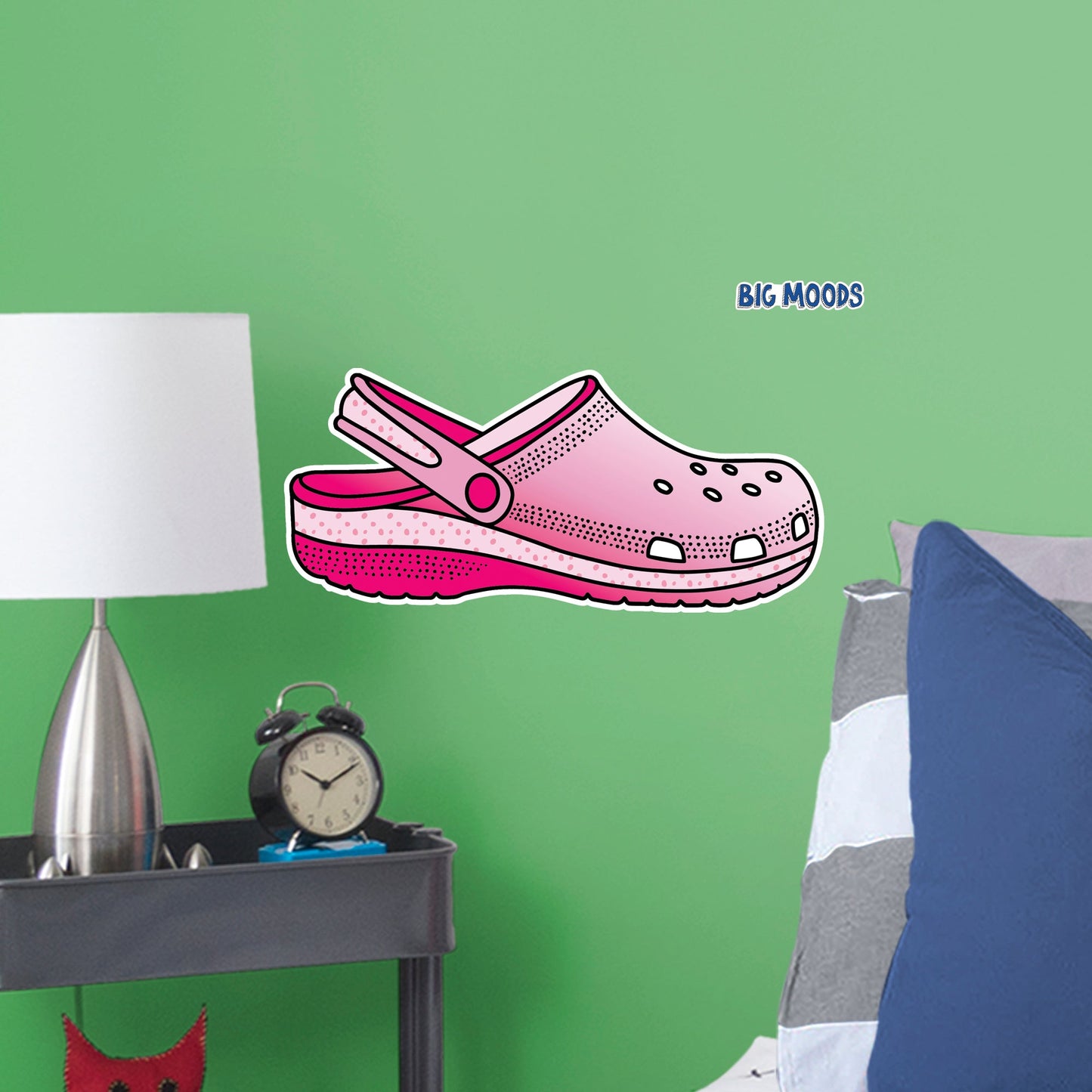 Slip On Sandal (Pink)        - Officially Licensed Big Moods Removable     Adhesive Decal
