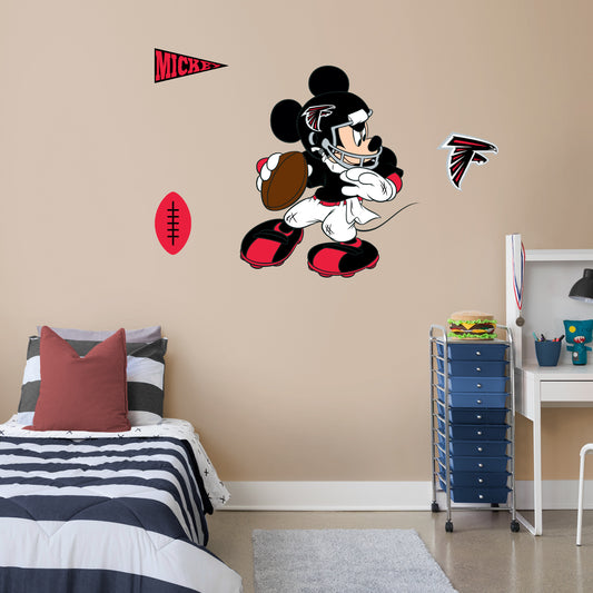 Atlanta Falcons: Mickey Mouse 2021        - Officially Licensed NFL Removable     Adhesive Decal