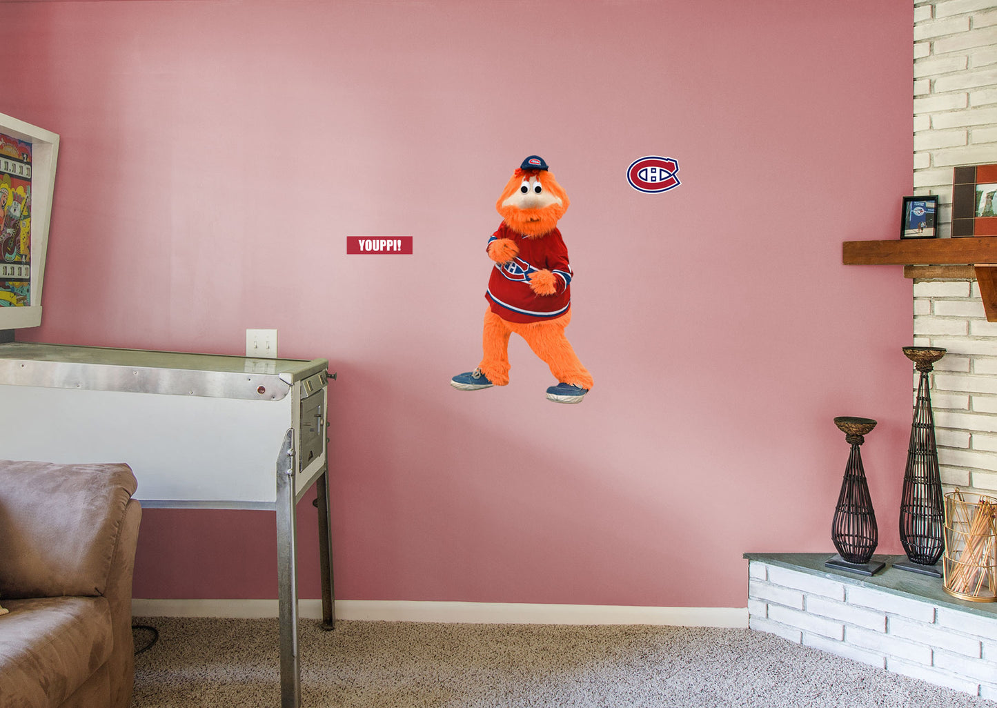 Montreal Canadiens: Youppi! 2021 Mascot        - Officially Licensed NHL Removable Wall   Adhesive Decal