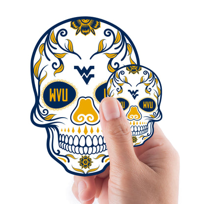 West Virginia Mountaineers:   Skull Minis        - Officially Licensed NCAA Removable     Adhesive Decal
