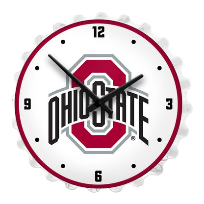Ohio State Buckeyes: Bottle Cap Lighted Wall Clock - The Fan-Brand