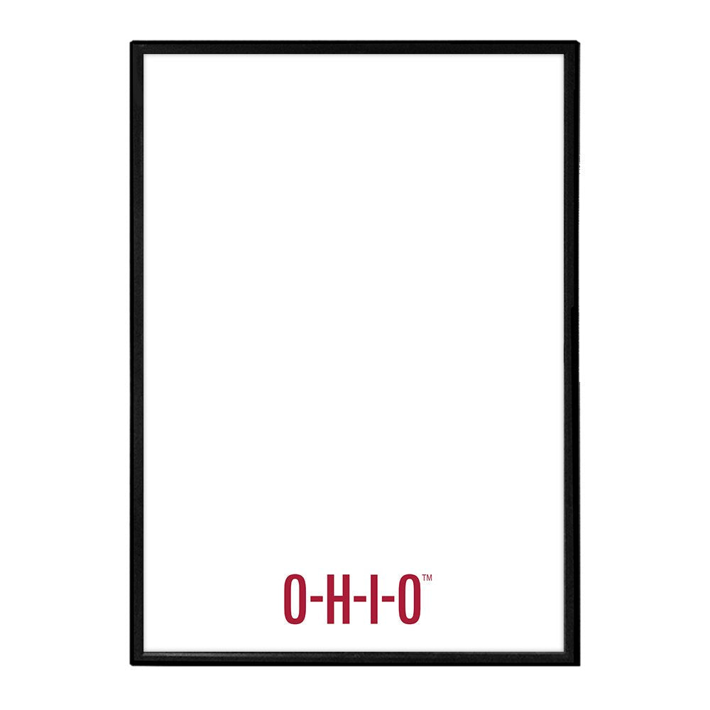 Ohio State Buckeyes: O-H-I-O - Framed Dry Erase Wall Sign - The Fan-Brand