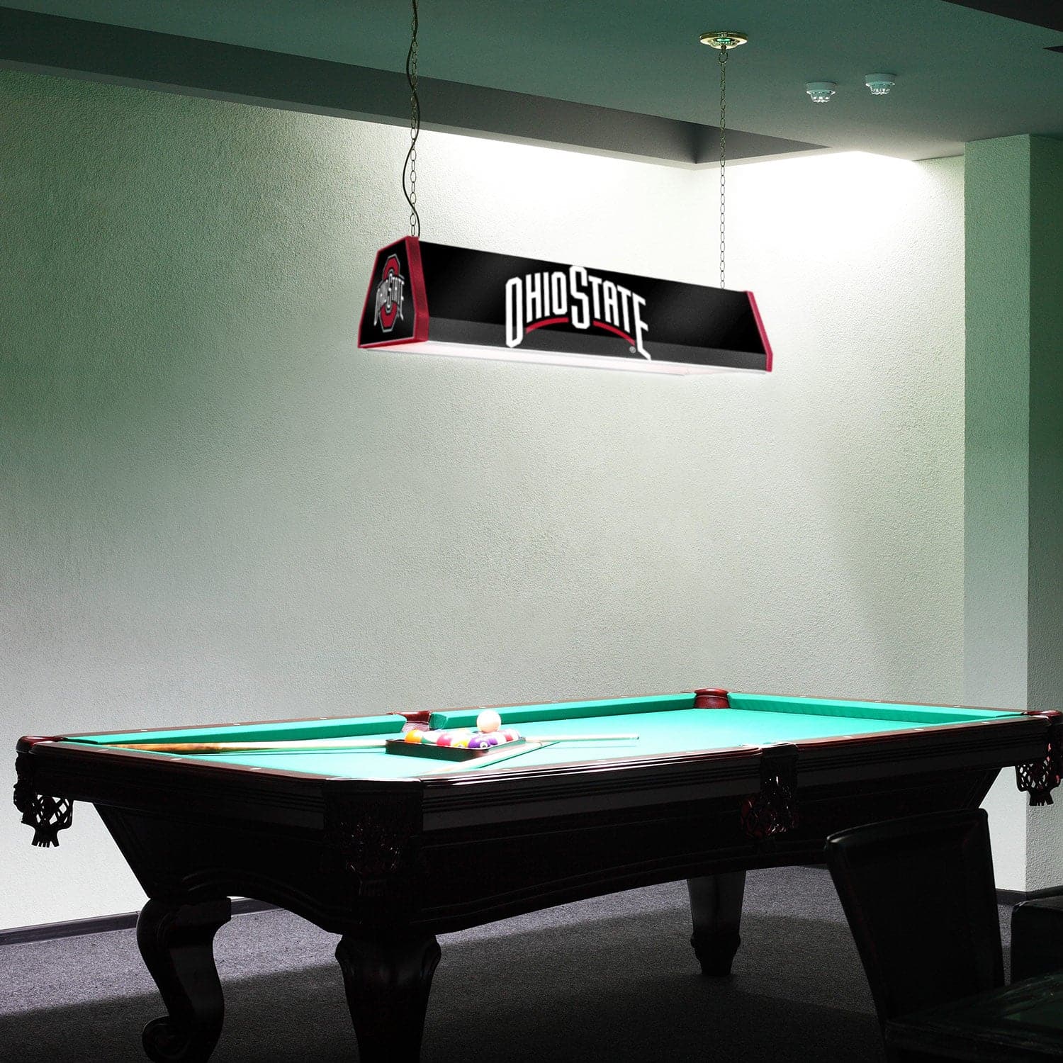 Ohio State Buckeyes: Standard Pool Table Light - The Fan-Brand