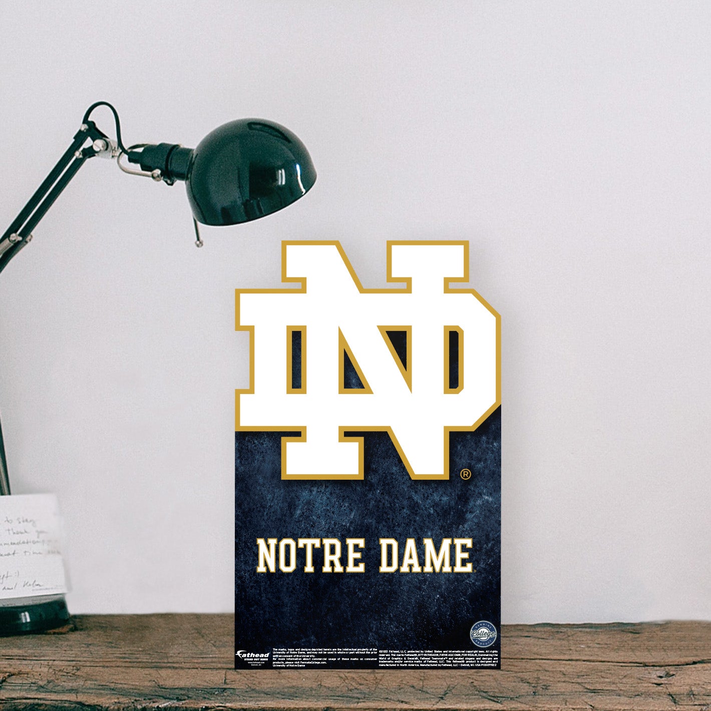 Notre Dame Fighting Irish:   ND  Mini   Cardstock Cutout  - Officially Licensed NCAA    Stand Out
