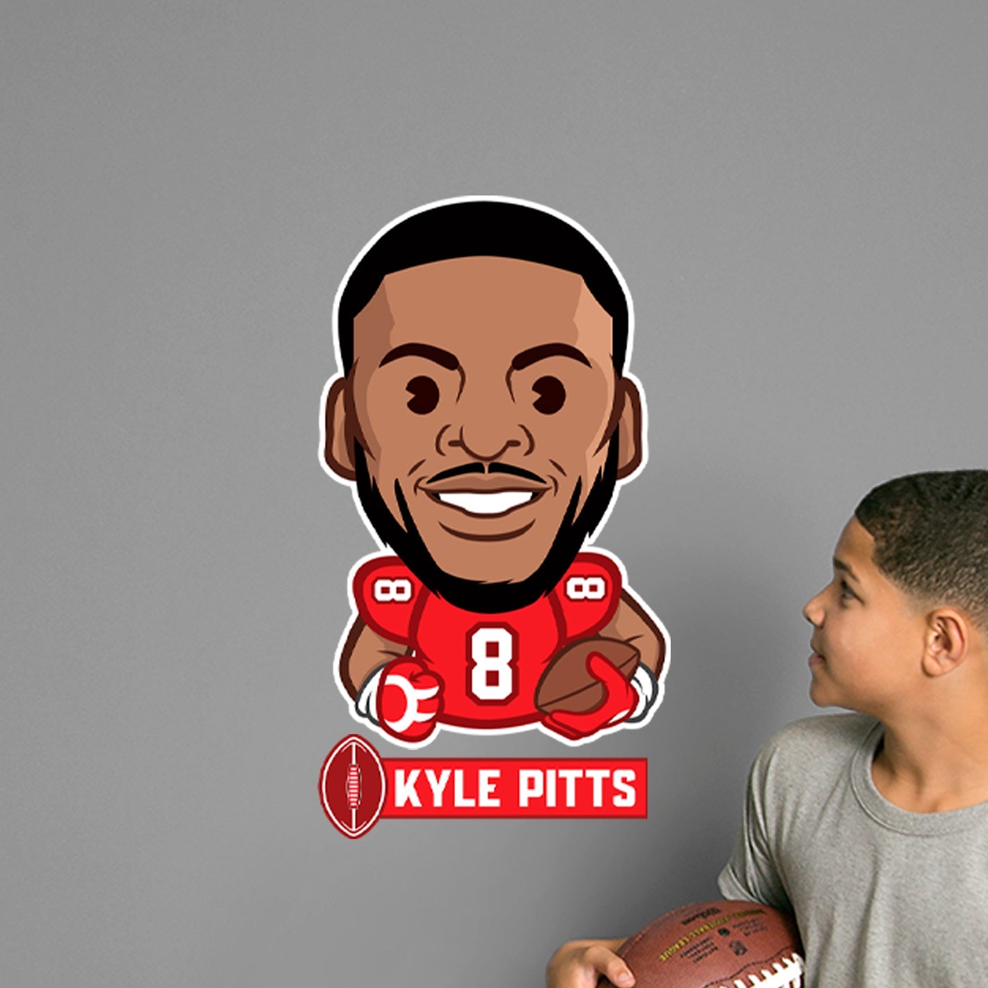 Atlanta Falcons: Kyle Pitts Emoji - Officially Licensed NFLPA Removable Adhesive Decal