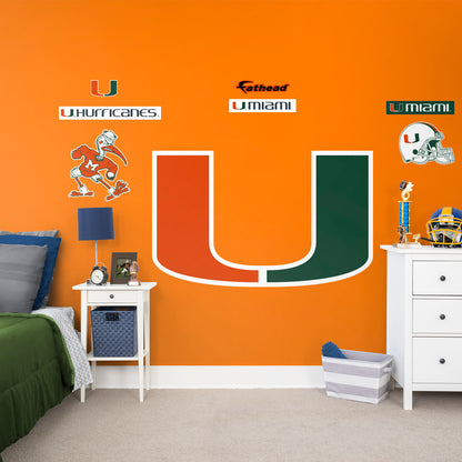Miami Hurricanes:  2022 Logo        - Officially Licensed NCAA Removable     Adhesive Decal