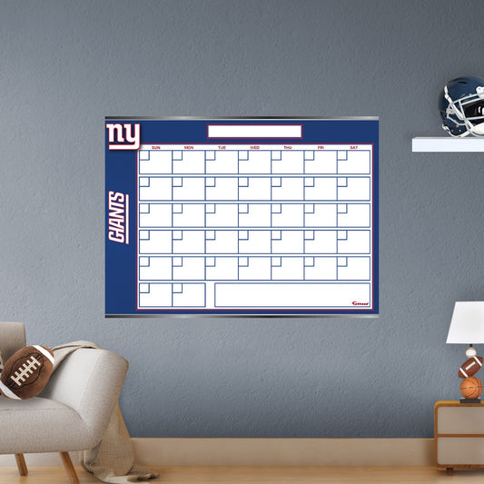 New York Giants: Dry Erase Calendar - Officially Licensed NFL Removable Adhesive Decal