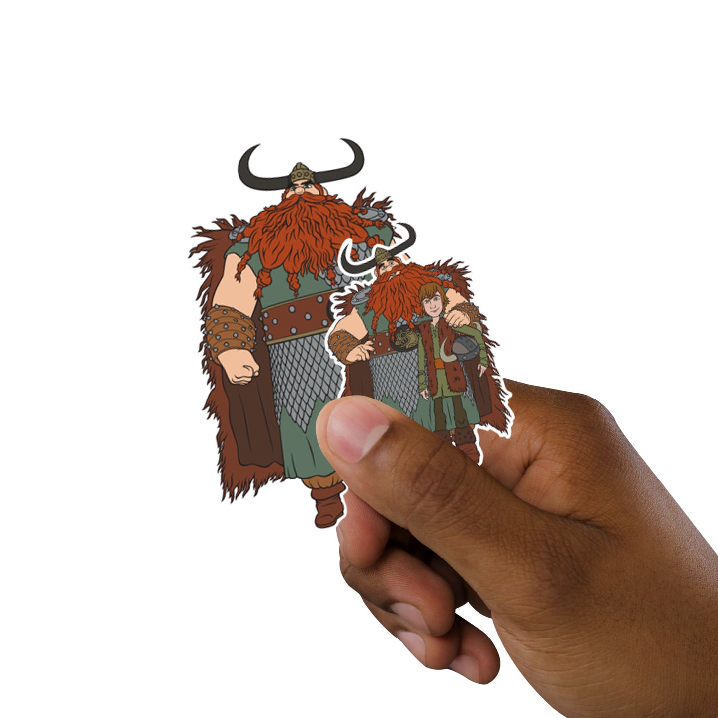 Sheet of 5 -How To Train Your Dragon: Stoick Minis        - Officially Licensed NBC Universal Removable    Adhesive Decal