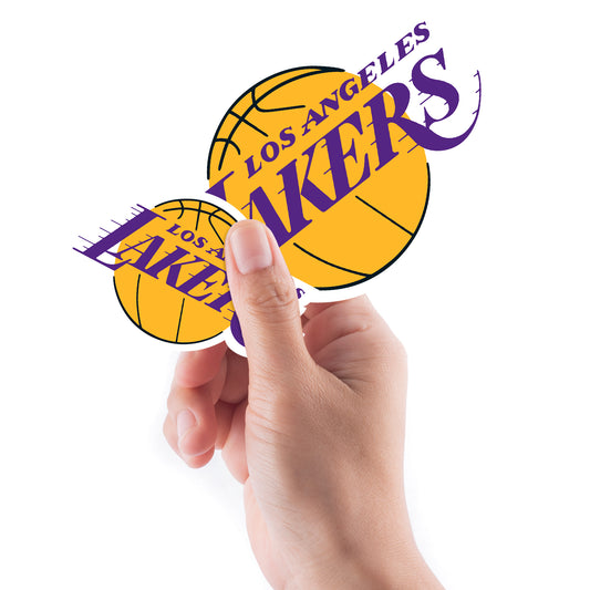 Sheet of 5 -Los Angeles Lakers:  2021 Logos Mini        - Officially Licensed NBA Removable Wall   Adhesive Decal