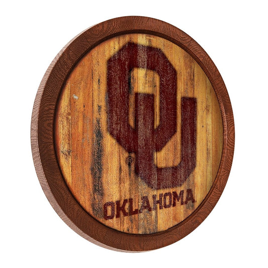 Oklahoma Sooners: Branded "Faux" Barrel Top Sign - The Fan-Brand