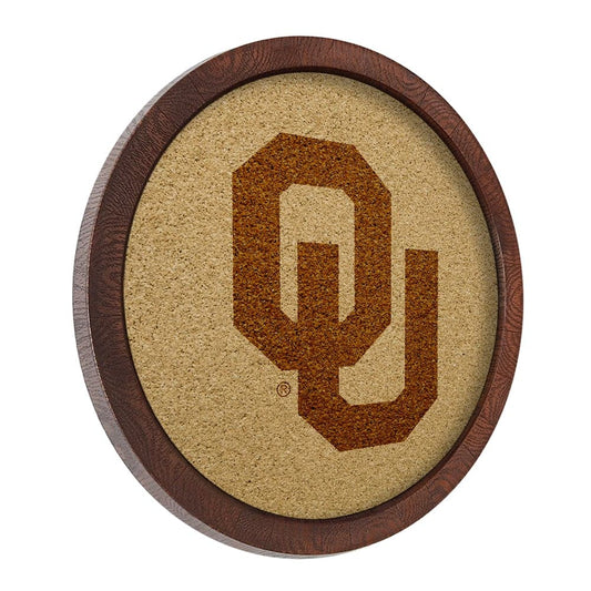 Oklahoma Sooners: "Faux" Barrel Framed Cork Board - The Fan-Brand