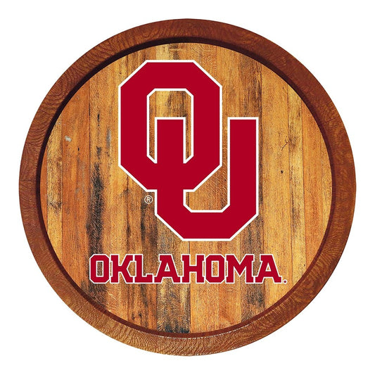 Oklahoma Sooners: "Faux" Barrel Top Sign - The Fan-Brand