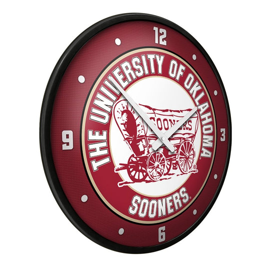 Oklahoma Sooners: Wagon - Modern Disc Wall Clock - The Fan-Brand