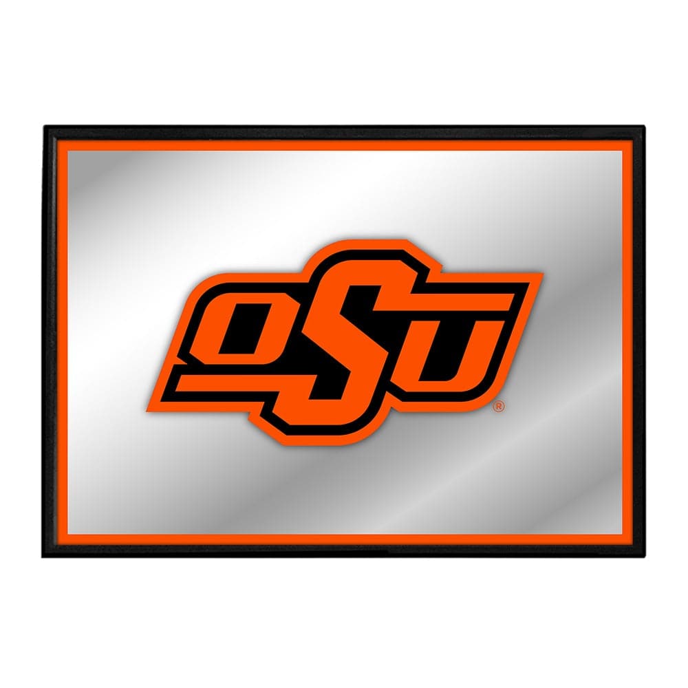 Oklahoma State Cowboys: Framed Mirrored Wall Sign - The Fan-Brand
