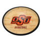 Oklahoma State Cowboys: Hardwood - Oval Slimline Lighted Wall Sign - The Fan-Brand