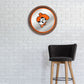 Oklahoma State Cowboys: Mascot - "Faux" Barrel Top Mirrored Wall Sign - The Fan-Brand