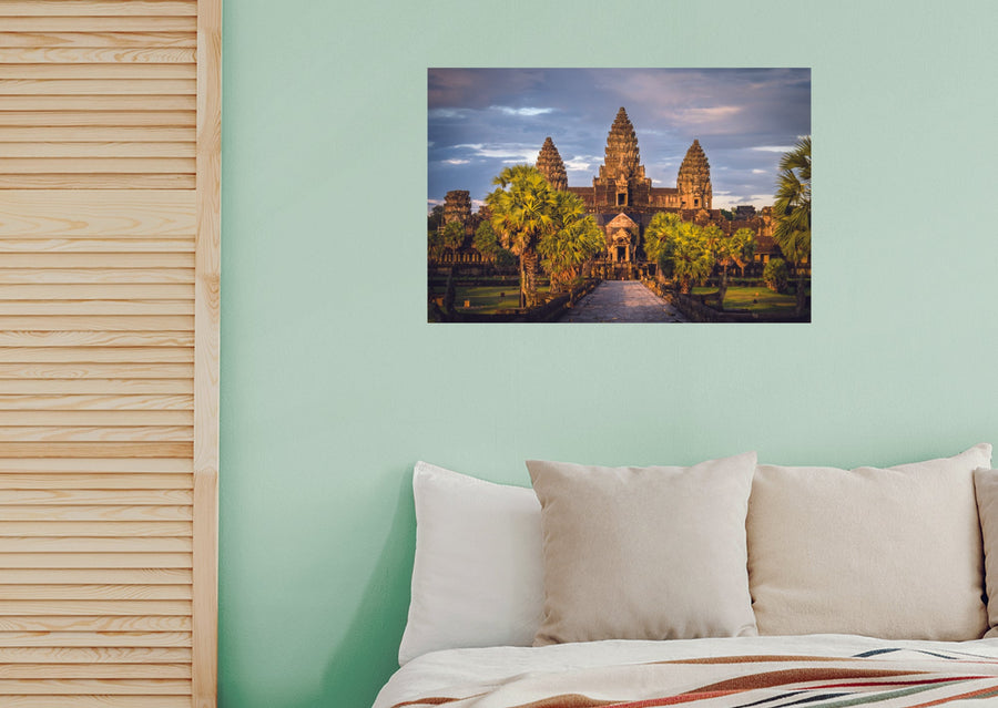 Popular Landmarks: Cambodia Realistic Poster - Removable Adhesive Decal