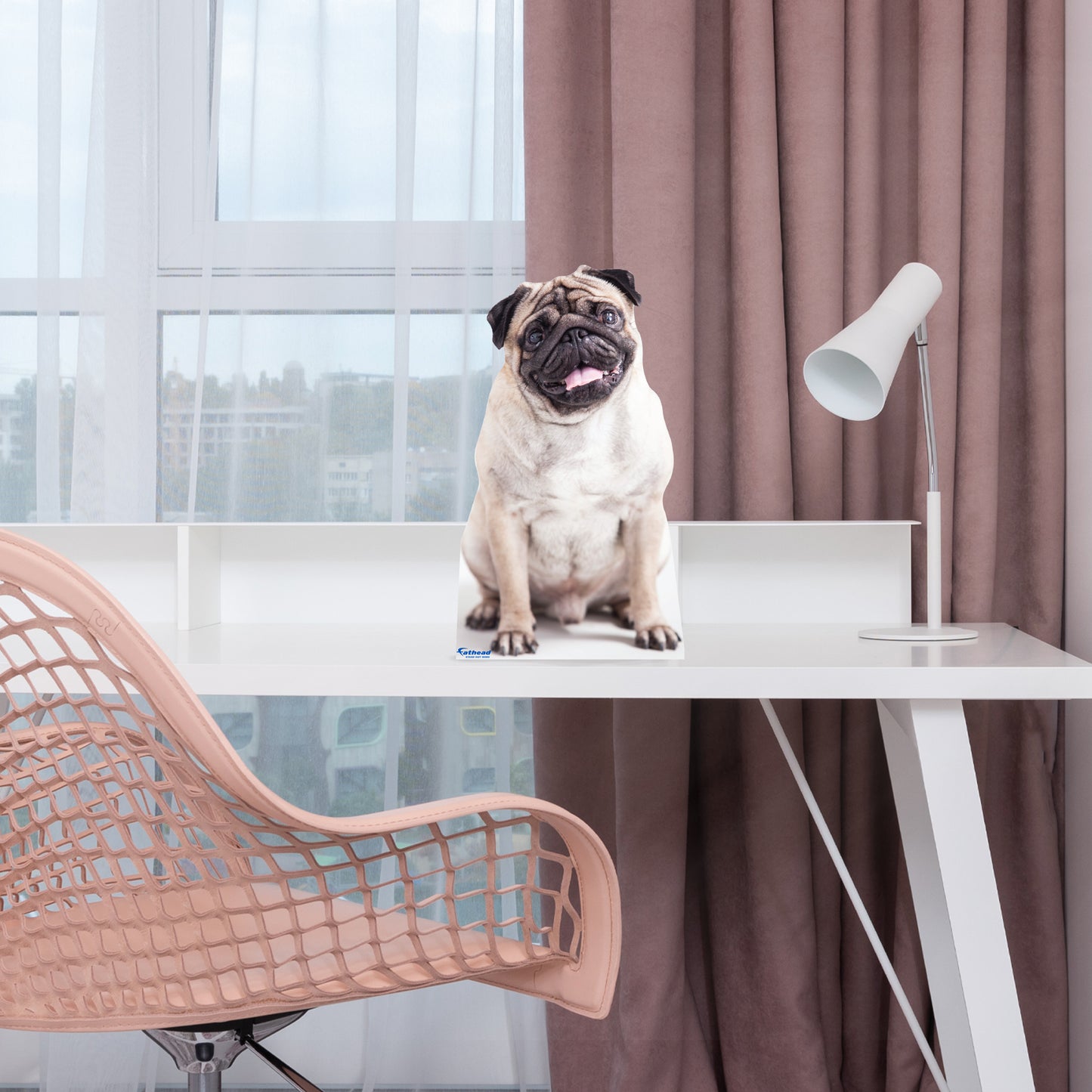 Animals:  Pug  Mini   Cardstock Cutout  -      Stand Out