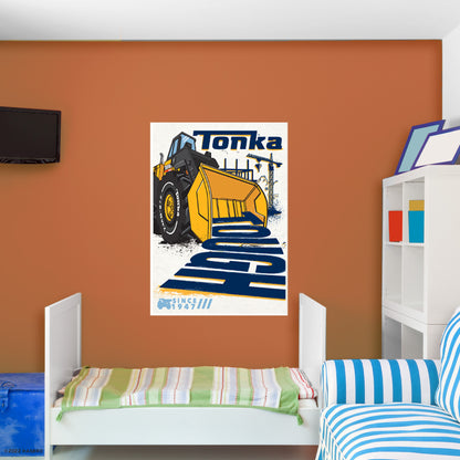 Tonka Trucks: Frontloader Tonka Tough Poster        - Officially Licensed Hasbro Removable     Adhesive Decal