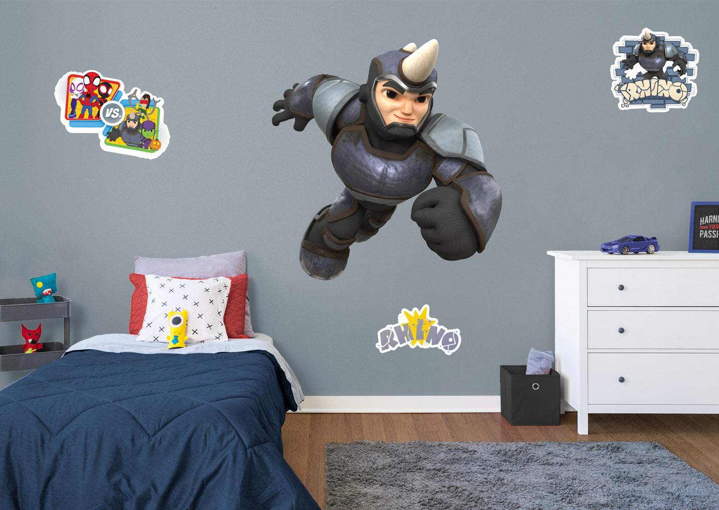 Spidey and his Amazing Friends: Rhino RealBig        - Officially Licensed Marvel Removable     Adhesive Decal