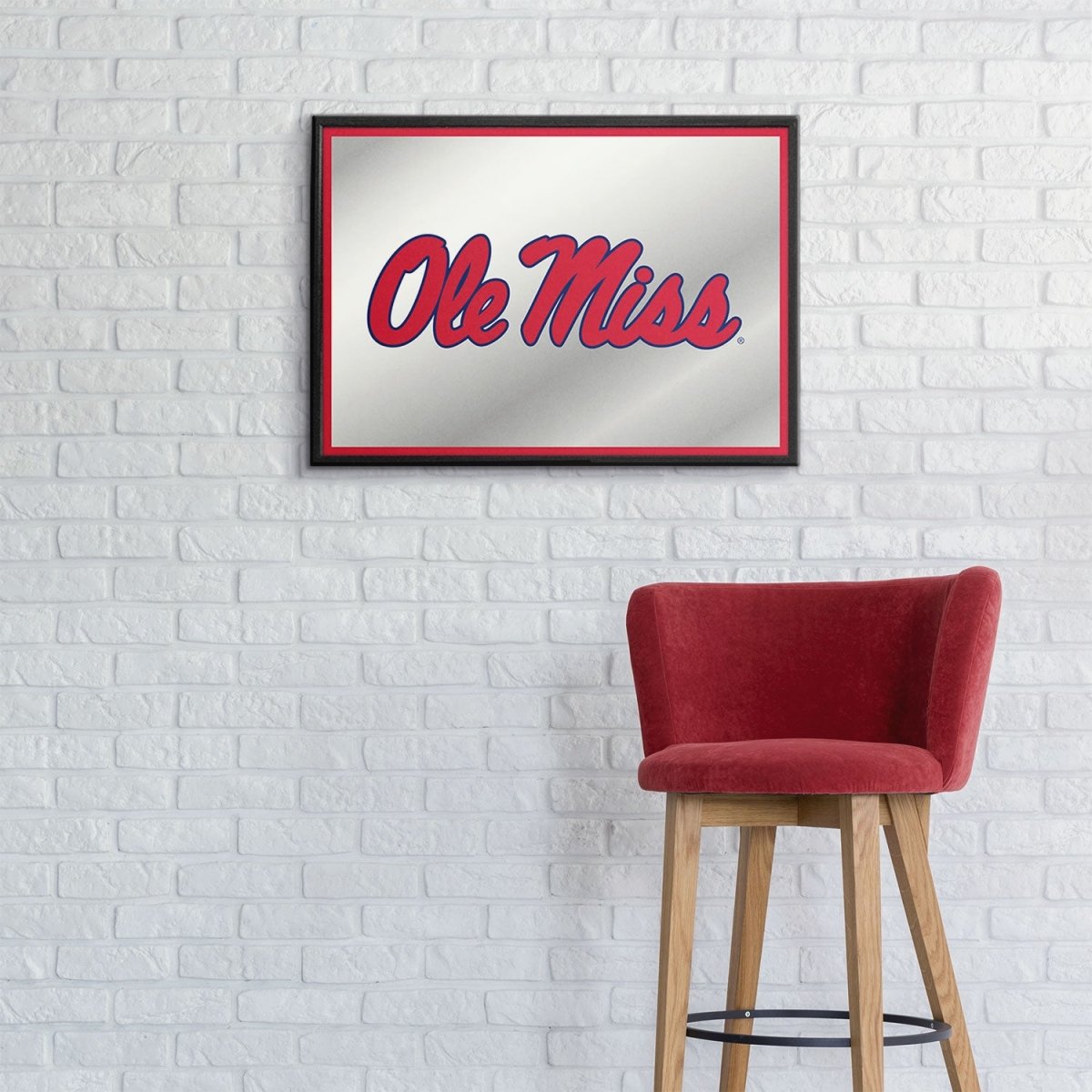 Ole Miss Rebels: Framed Mirrored Wall Sign - The Fan-Brand