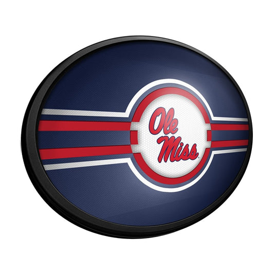 Ole Miss Rebels: Oval Slimline Lighted Wall Sign - The Fan-Brand