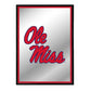 Ole Miss Rebels: Stacked Logo - Framed Mirrored Wall Sign - The Fan-Brand