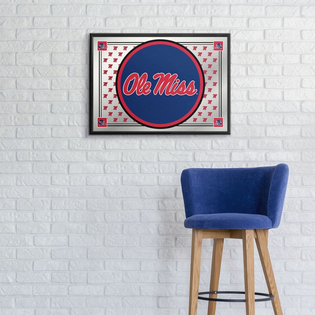 Ole Miss Rebels: Team Spirit - Framed Mirrored Wall Sign - The Fan-Brand
