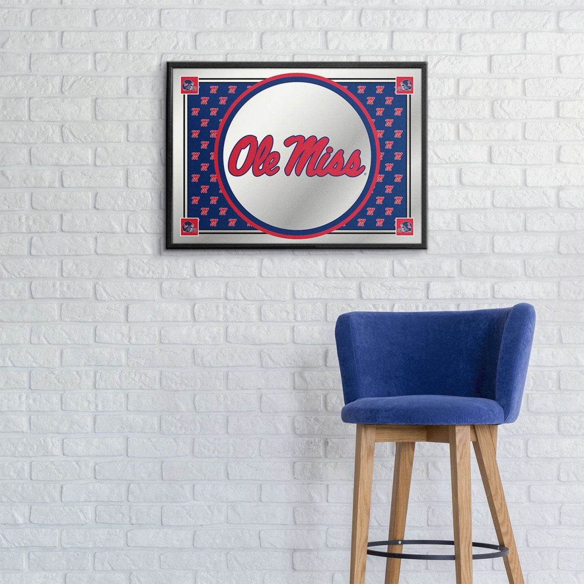 Ole Miss Rebels: Team Spirit - Framed Mirrored Wall Sign - The Fan-Brand
