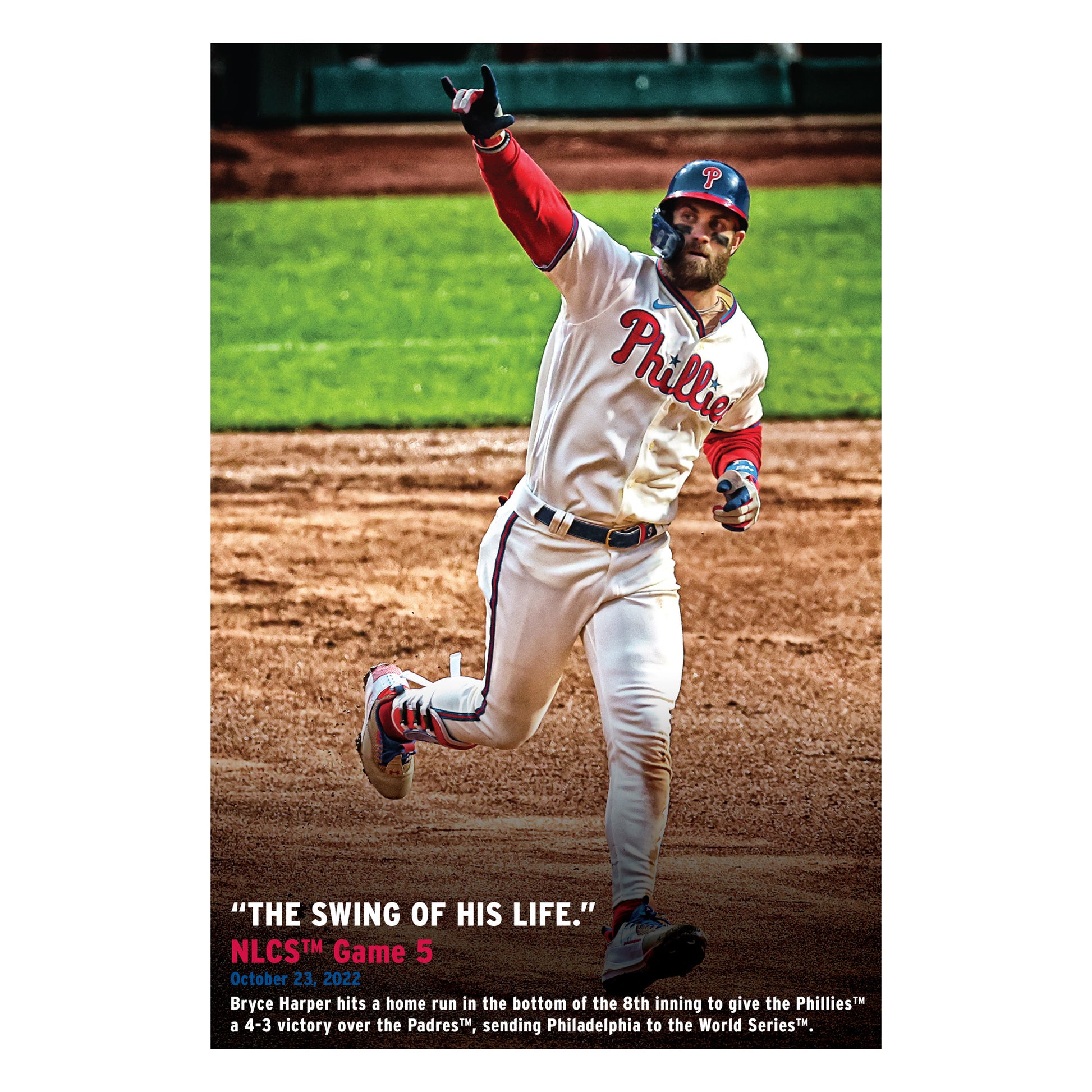 Philadelphia Phillies: Bryce Harper 2022 NLCS HR Poster - Officially L –  Fathead