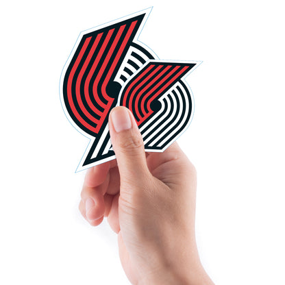 Sheet of 5 -Portland Trail Blazers:  2021 Logos Mini        - Officially Licensed NBA Removable Wall   Adhesive Decal