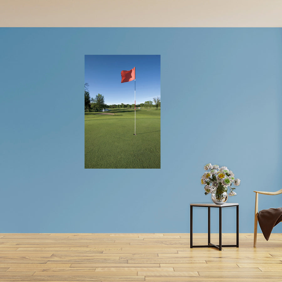 Golf: Red Flag Poster        -   Removable     Adhesive Decal