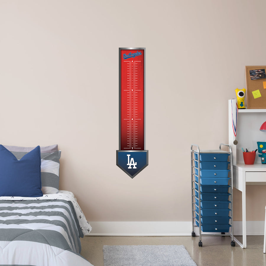 Los Angeles Dodgers - Growth Chart - Official MLB - Reusable Vinyl Wall Decal
