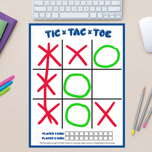 Tic-Tac-Toe Game - Removable Dry Erase Vinyl Decal