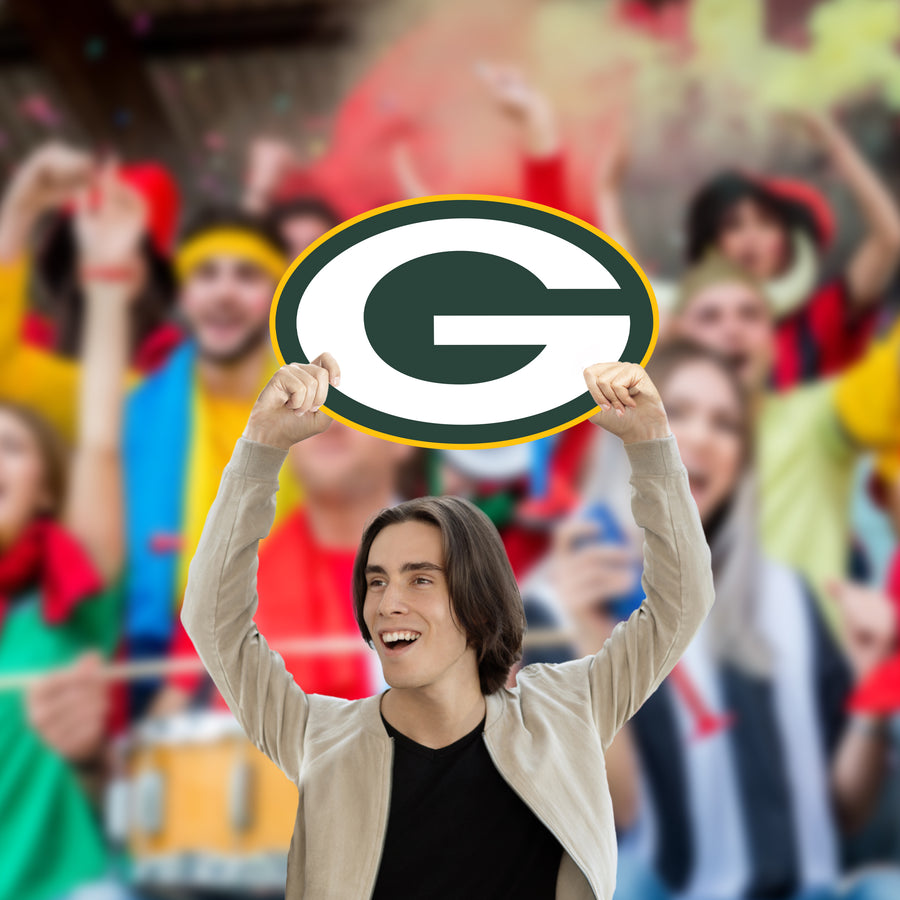 Logo - Big Head - Official NFL - Green Bay Packers - Foam Core Cutout