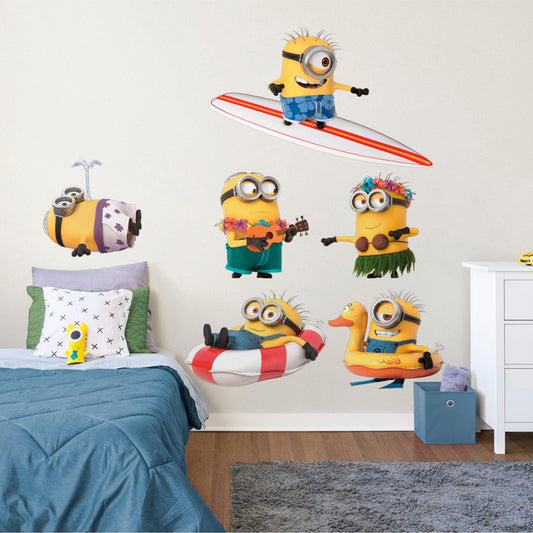 Minions: Beach Collection - Officially Licensed Removable Wall Decals