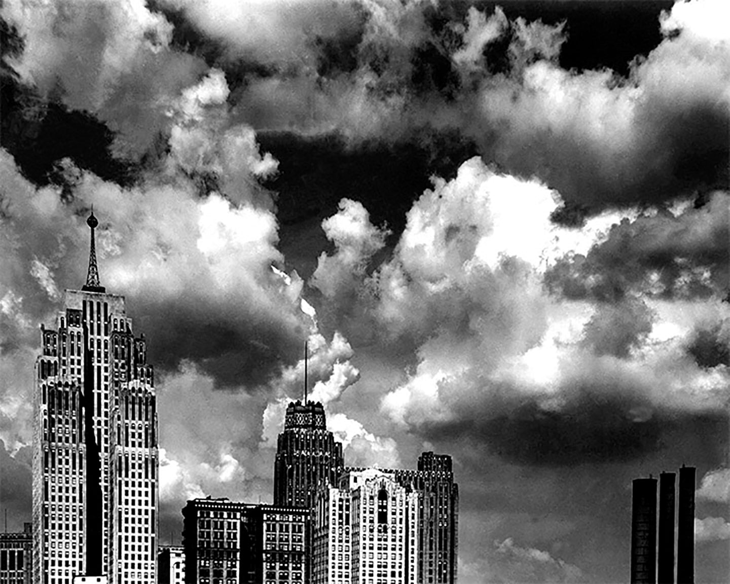 Detroit Skyline (1932) - Officially Licensed Detroit News Metal Print
